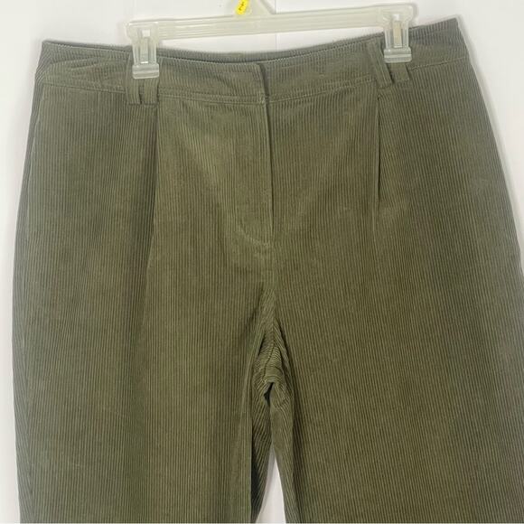 Topshop olive green corduroy peg pants women’s Size 12 gremlincore preppy skater - Picture 3 of 16